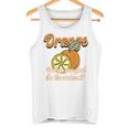 Orange You Glad It's The Weekend Fun Citrus Fruit Back タンクトップ