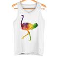 Ostrich African ダチョウ Animal Watercolor Graphic タンクトップ