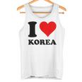 Red Heart I Love Korea タンクトップ