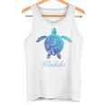 Save The Hawaiiea Turtles ハワイアンブルー トライバルタートルホヌ タンクトップ