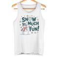 Snow Much Fun 冬 雪だるま おもしろい クリスマス キッズ レディース メンズ タンクトップ