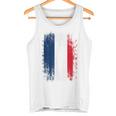 Vintage France Distressed Flag Illustration Graphic s タンクトップ