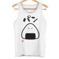 「パン-おにぎり」おもしろ 筆文字 服 面白い文字入り タンクトップ