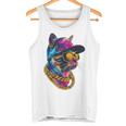かっこいい ヒップホップ 猫 アーバン ストリートウェア B-Boy グラフィティ タンクトップ