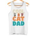 かっこいい猫お父さん面白い猫好きの男性 長袖tシャツ タンクトップ