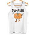 かぼちゃ Pumpkin キャラクター 顔 イラスト かわいい おもしろ シンプル ゆるい 野菜 ゆるキャラ タンクトップ