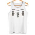 かわいいジャンピング ハッピーキャット ミーム トレンド ファニー タンクトップ