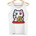 びーえするるる【Bsテレ東公式】まねきねこイラストtシャツ（ホワイト） タンクトップ