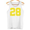 イエローナンバー28 背面 スポーツチーム ジャージ番号 タンクトップ