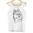 オオカミ イラスト デザイン 動物 シンボル ギフト タンクトップ