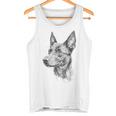 オーストラリアンケルピー 犬 モチーフ ペット アートワーク オーストラリアンケルピー タンクトップ