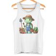 カメは農夫、かわいいデザイン。 タンクトップ