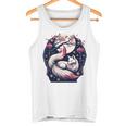 キツネ キツネ 桜 花 日本 九尾狐 長袖tシャツ タンクトップ