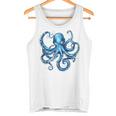 クール ブルー タコ 海 海 好き 触手 タコ好き タンクトップ