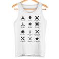 クールなタイプの忍者スターと手裏剣格闘技tシャツ タンクトップ