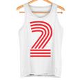 クールなレトロなレタリングジャージ、背番号2 Two Dos タンクトップ