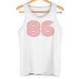クールなレトロなレタリングジャージ、背番号86 1986 タンクトップ