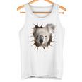 コアラ アニマル柄 動物園 ポートレート イラスト かわいい コアラ タンクトップ