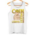 コイン収集はセント硬貨を集めるコインコレクター タンクトップ