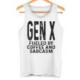 コーヒーと皮肉なユーモアに刺激された面白いジェネレーションx Gen X タンクトップ