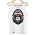 サングラスをかけたクールなゴリラグラフィックアート 長袖tシャツ タンクトップ