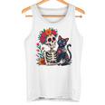 スケルトン ハグ 猫 シュガー スカル Día Los Muertos ハロウィン タンクトップ