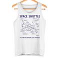 スペースシャトル レトロレイアウト ロケット科学者&宇宙飛行士用 タンクトップ