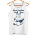 スローサンデーブッククラブ 本好きの猫 タンクトップ