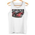 スー、スポーツカー、マッスルカー、レースカーのtシャツ。 タンクトップ