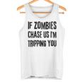 ゾンビに追われたらつまずくよおもしろいハロウィン タンクトップ