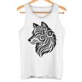 トライバルウルフ ポリネシア部族 マオリ柄 オオカミ タンクトップ