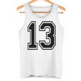 ナンバー13 カレッジスポーツチーム 黒文字 タンクトップ