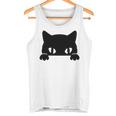 バッグの中に隠れているかわいい黒猫 猫好き 猫飼い 猫 ネコ ねこくろねこ好き 面白い サプライズ ギフト タンクトップ
