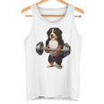 バーニーズマウンテンドッグ ウェイトリフティング フィットネスジム タンクトップ