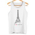 パリ エッフェル塔 ビンテージ スカイライン ラブ フランス ツアー エッフェル I Love Paris タンクトップ