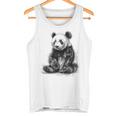 パンダ アニマルプリント グラフィック デッサン アート 絵画 パンダ タンクトップ