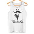 パンダ ヨガポーズ 水墨画 おもしろ 運動 和風 動物 タンクトップ