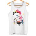 フラミンゴ 鮮やかな色 芸術的な野生動物の表現 タンクトップ