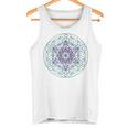 フラワーオブライフ メタトロンキューブ1シンボルtシャツ タンクトップ