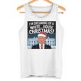 ホワイトハウスのクリスマス・トランプ・ファニー・ホリデーを夢見ている 長袖tシャツ タンクトップ