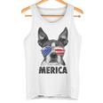 ボストン・テリア 7月4日 メリカ メンズ レディース アメリカ国旗 タンクトップ