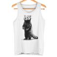 ミニマリストデザインのレッサーパンダ タンクトップ