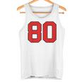 ラッキーナンバー80 クラシックカレッジアメリカン代表チームのファンプレイヤー タンクトップ