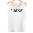 リバプール イギリス ヴィンテージ ブラック テキスト アパレル タンクトップ