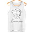 ワイマラナー ママ ワイマラナー ママ かわいい ラインアート 犬 アーティスティック タンクトップ