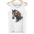 乗馬アート アニマルプリント 馬モチーフ 馬 タンクトップ