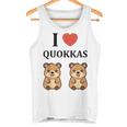 小さな赤ちゃんクオッカのユーモア動物は大好きです私はクオッカが大好きです タンクトップ
