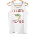 教育は重要ですが、釣りは重要です 面白い 長袖tシャツ タンクトップ