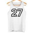 数字 27 ヴィンテージ ブラックホワイト タンクトップ