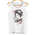 日本の芸者アートグラフィックtシャツ メンズ レディース キッズ タンクトップ
